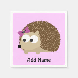 Cute Girl Hedgehog Pappersservett