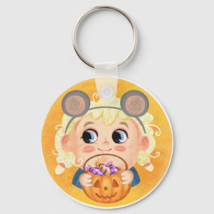Cute Girl in a Mousy Halloween costume Cake Pops Nyckelring