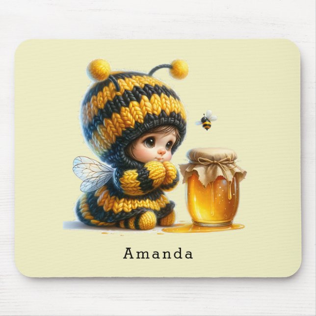 Cute Girl in Bee Costume with Honung Musmatta (Framsidan)