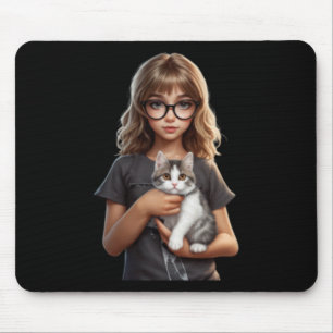 Cute Girl in Cat Beval Sticker Musmatta