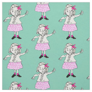 Cute Girl in rosa and mint Tyg