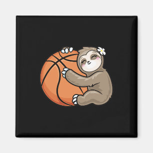Cute Girl Kärlek Sloth Basketball Magnet