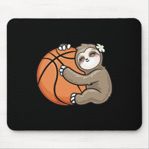 Cute Girl Kärlek Sloth Basketball Musmatta