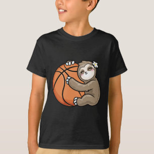Cute Girl Kärlek Sloth Basketball T Shirt