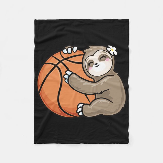 Cute Girl Kärlek Sloth Bysketbyll Fleecefilt (Framsidan)