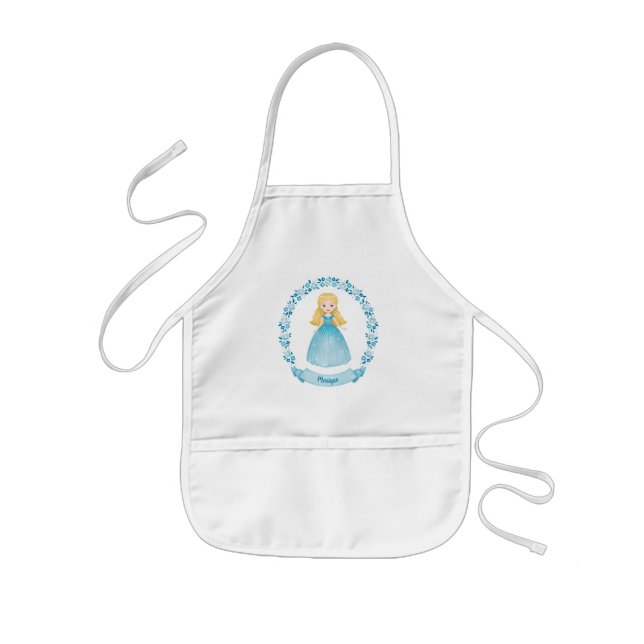 Cute Girl Kids Apron Barnförkläde (Framsidan)