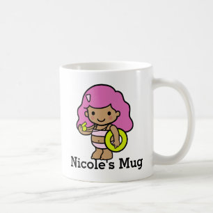 Cute Girl Lifeguard med livräddare Kaffemugg