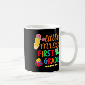 Cute Girl Little Miss First Klass Back to school Kaffemugg