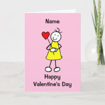 Cute Girl med Heart Valentines day