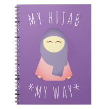 CUTE GIRL MED HIJAB NOTEBOOK ISLAMIC GIFT