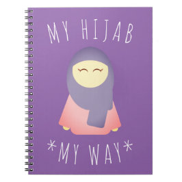 CUTE GIRL MED HIJAB NOTEBOOK ISLAMIC GIFT ANTECKNINGSBOK