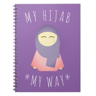 CUTE GIRL MED HIJAB NOTEBOOK ISLAMIC GIFT ANTECKNINGSBOK