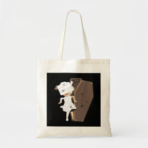 Cute Girl Mummy Coffin Halloween Design Tygkasse