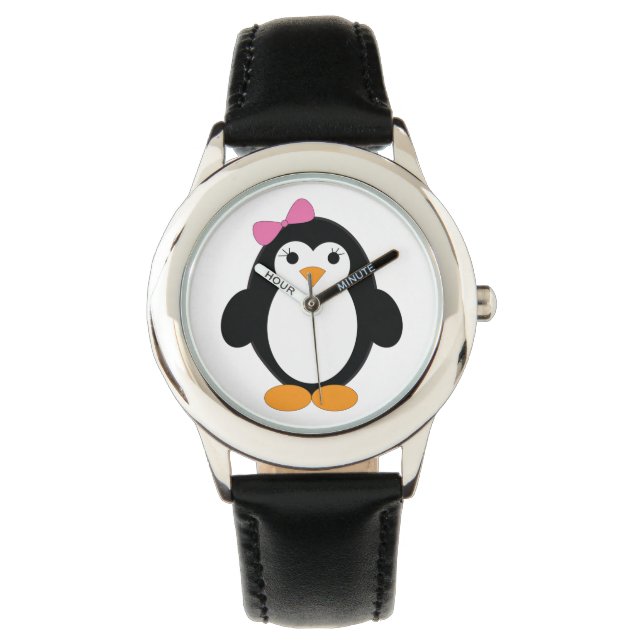 Cute Girl Penguin Armbandsur (Framsida)