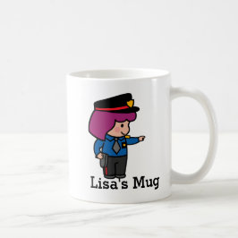 Cute Girl Police Kaffemugg