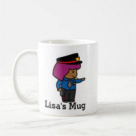 Cute Girl Police Kaffemugg