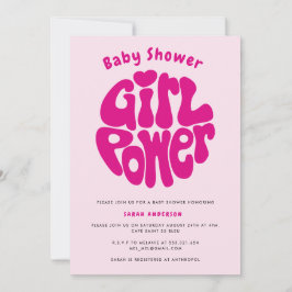 Cute Girl Power med hjärta Inbjudningar