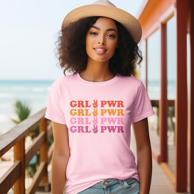 Cute Girl Power Peace Sign T Shirt (Skapare uppladdad)