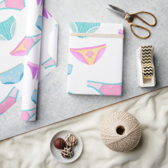 Cute Girl Power Underwear Girly Presentpapper (Hantverk)