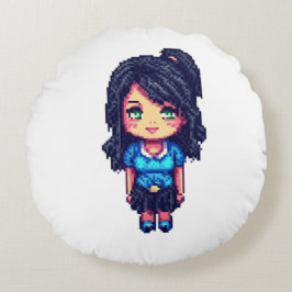 Cute Girl Rund Kudde