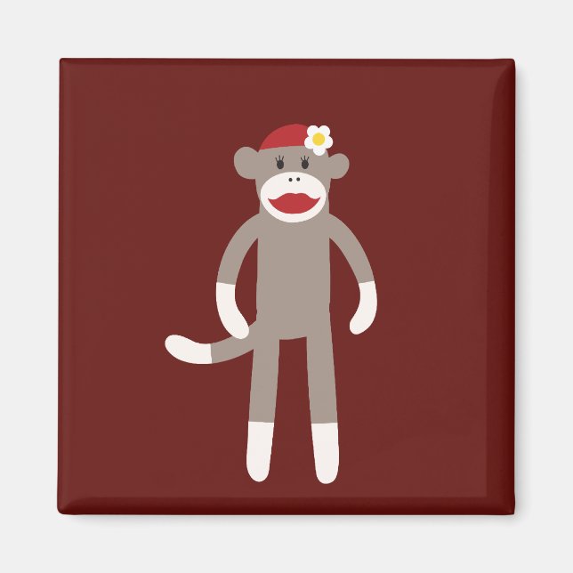 Cute Girl Sock monkey på Red Magnet (Framsidan)