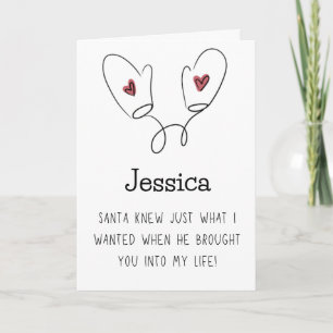 Cute Girlkompis eller Boyvän Namn God jul Helgkort