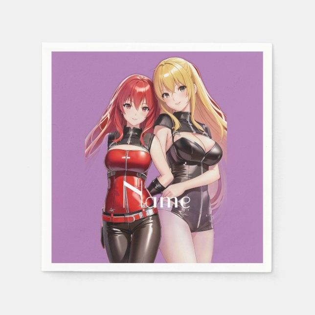 Cute Girls Anime Thunder_Cove Pappersservett (Framsidan)