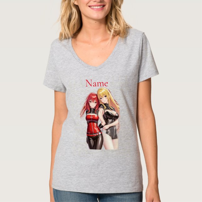 Cute Girls Anime Thunder_Cove T Shirt (Framsida)