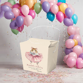 Cute Girls Ballerina Hamster Birthday Tack Presentaskar