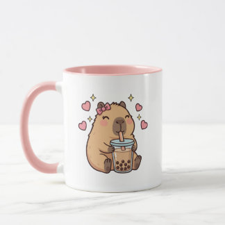 Cute Girls Capybara Ramen Kawaii Tea Kawaii Capy  Mugg