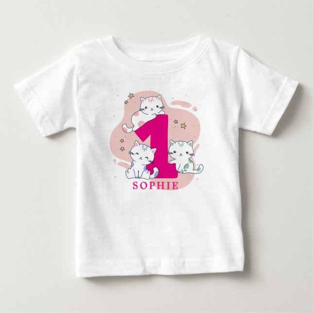 Cute Girls första födelag T Shirt (Framsida)