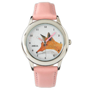 Cute Girls Fox Animal Kids Wildlife Woodland Armbandsur