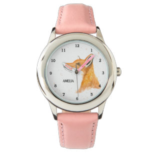 Cute Girls Fox Animal Kids Wildlife Woodland Armbandsur