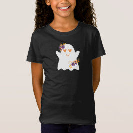Cute Girls Halloween Ghost T Shirt