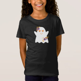 Cute Girls Halloween Ghost T Shirt