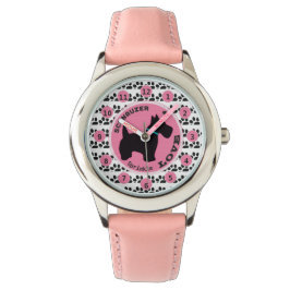 Cute Girls Hund Tass Schnauzer Kids Personalize Na Armbandsur