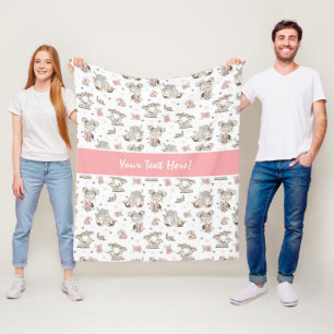 Cute Girls läser Bokar Gift Ideas Fleecefilt