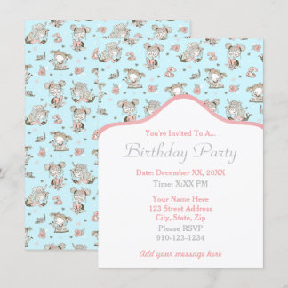 Cute Girls läser Bokar Gift Ideas Inbjudningar