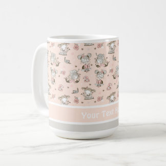 Cute Girls läser Bokar Gift Ideas Kaffemugg