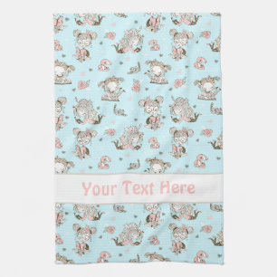 Cute Girls läser Bokar Gift Ideas Kökshandduk