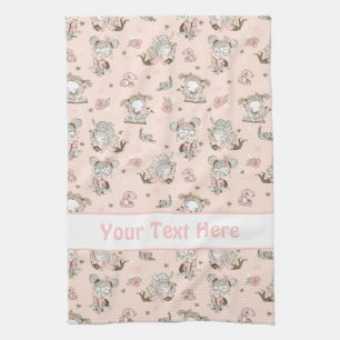 Cute Girls läser Bokar Gift Ideas Kökshandduk