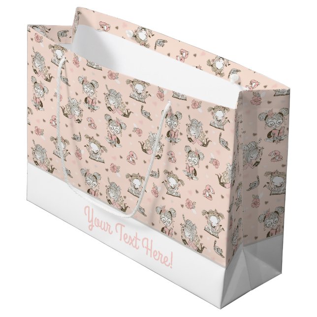 Cute Girls läsning av Bokar Gift-idéer (Framsidan Vinklad)