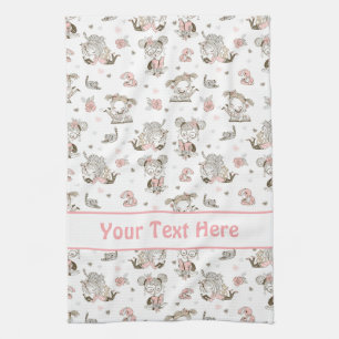 Cute Girls läsning av Bokar Gift-idéer Kökshandduk