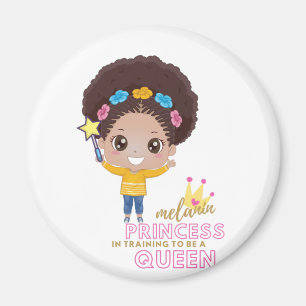 Cute Girls Melanin Princess Training to Queen Magnet