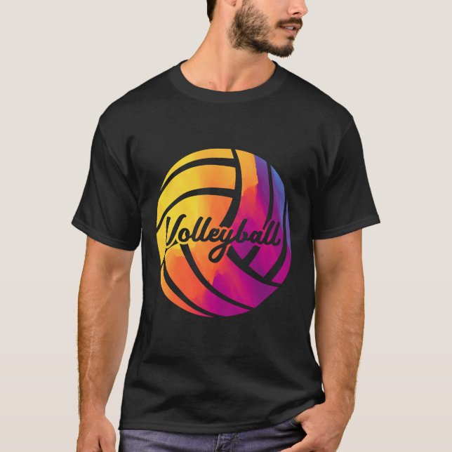 Cute Girls Mixed Färg Teenagers Volleyball Pullov T Shirt (Framsida)