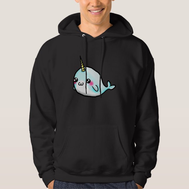 Cute Girls   Narwhal Hoodie (Framsida)