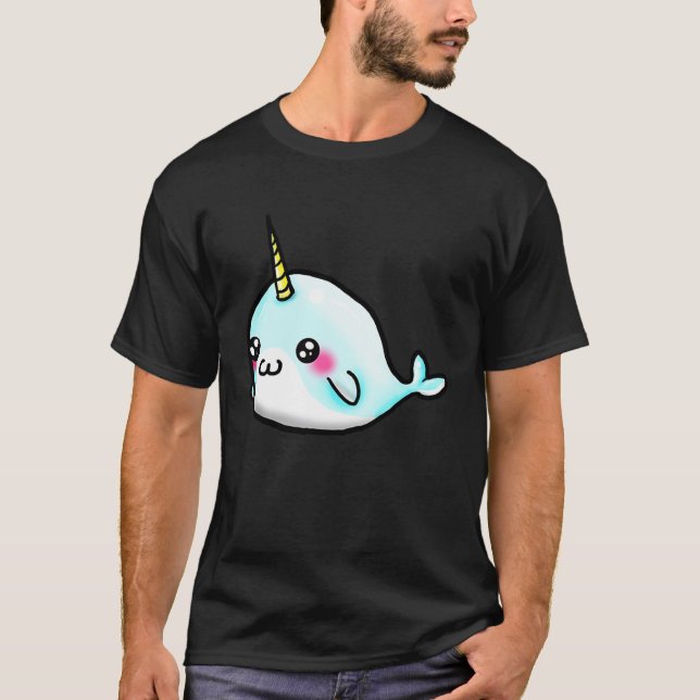 Cute Girls   Narwhal T Shirt (Framsida)