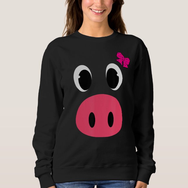 Cute Girls Pig Costume  Halloween Costume Pig T Shirt (Framsida)