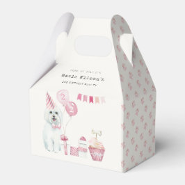 Cute Girls Rosa Party Puppy Hund vid någon ålder Presentaskar