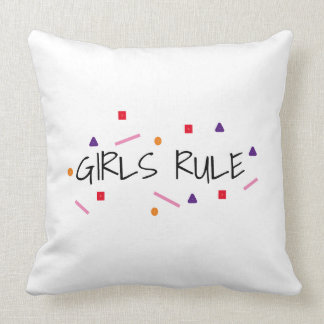 Cute Girls Rule Funny Geometric Mönster Kudde